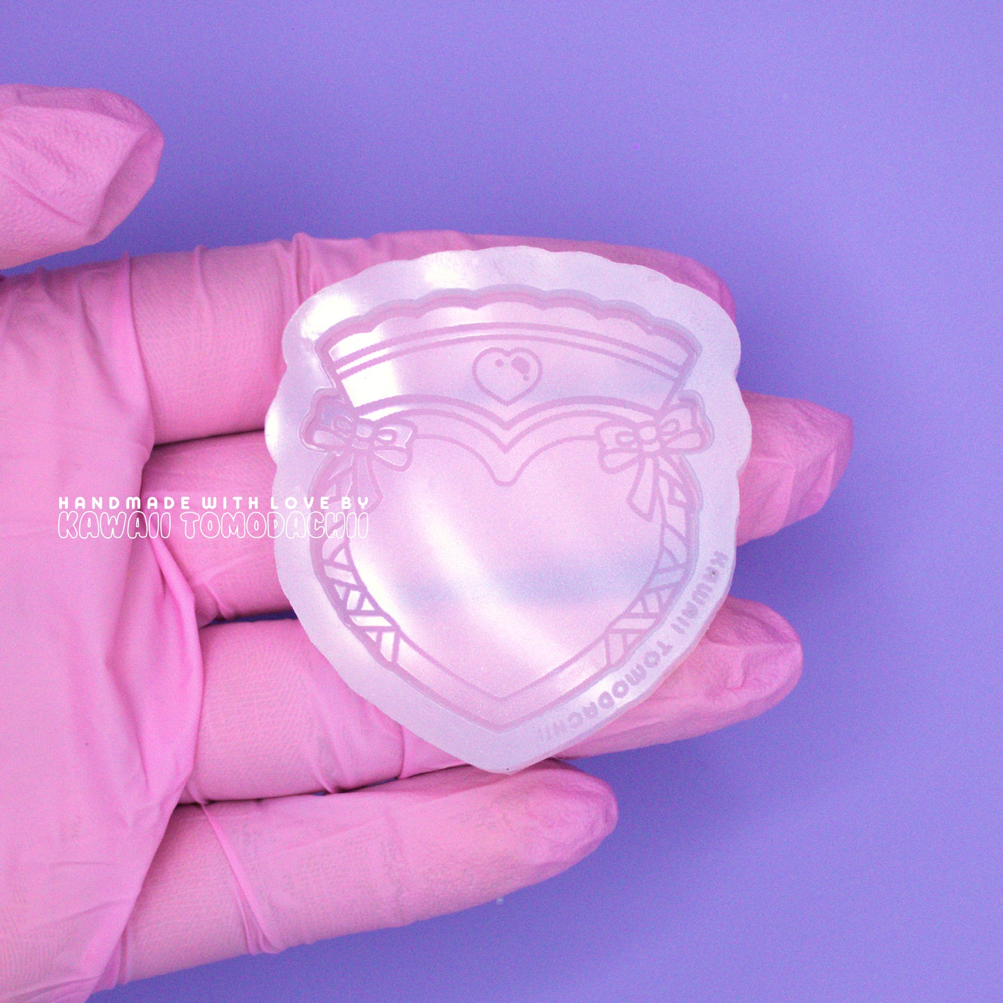 Kawaii Heart Badge Reel Decoration Silicone Mold