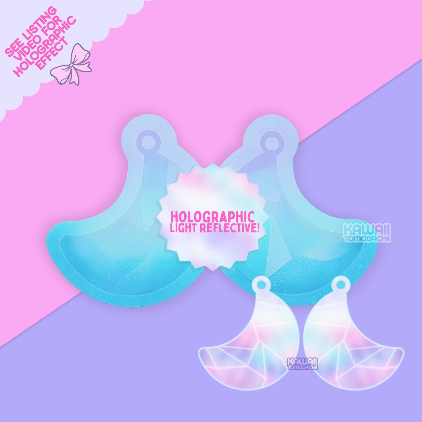 Holographic Moon Earring Mold