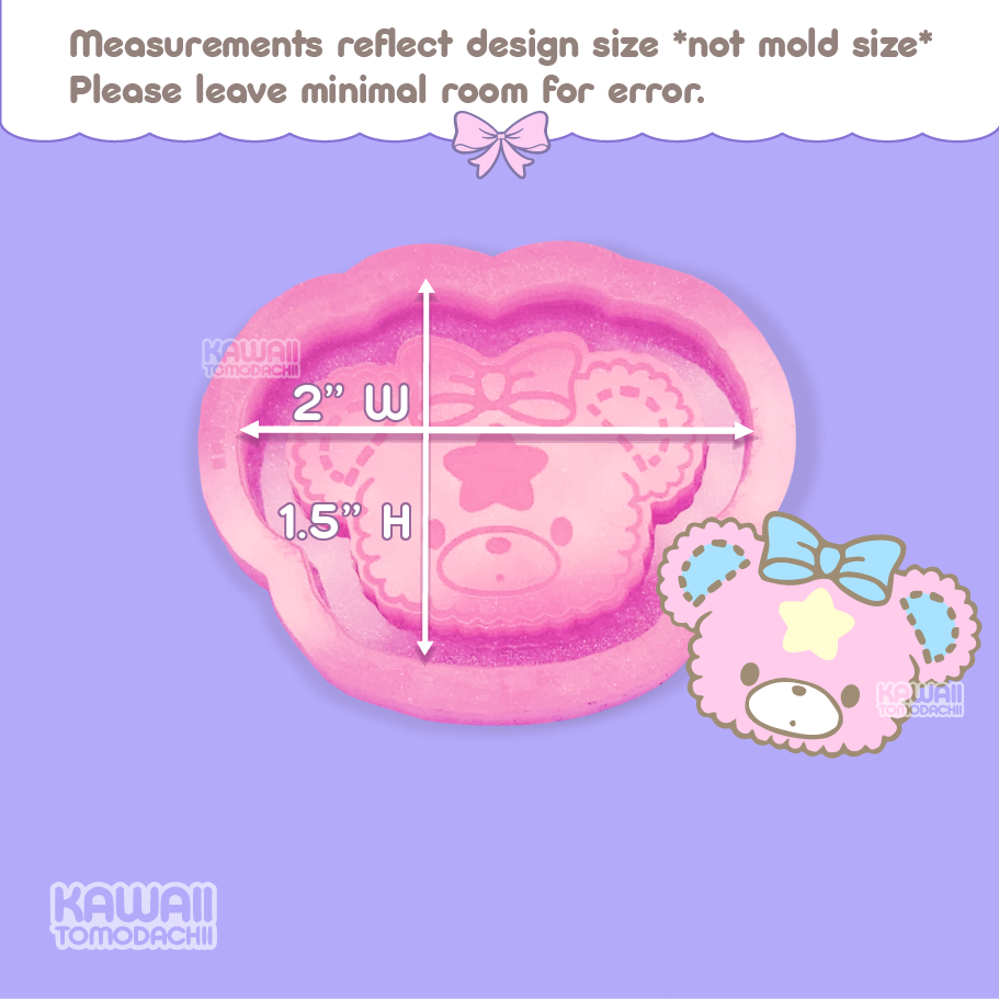 Kawaii Plush Bear Shaker Molds (YOU CHOOSE!)
