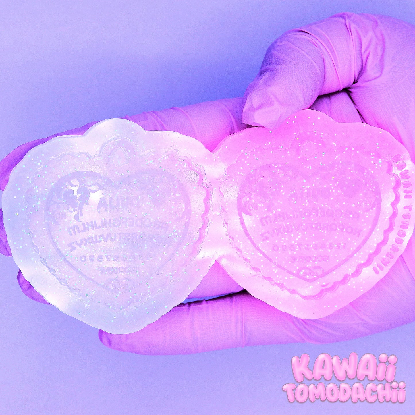 Ruffle Heart OUIJA Board Earrings / Charms Mold