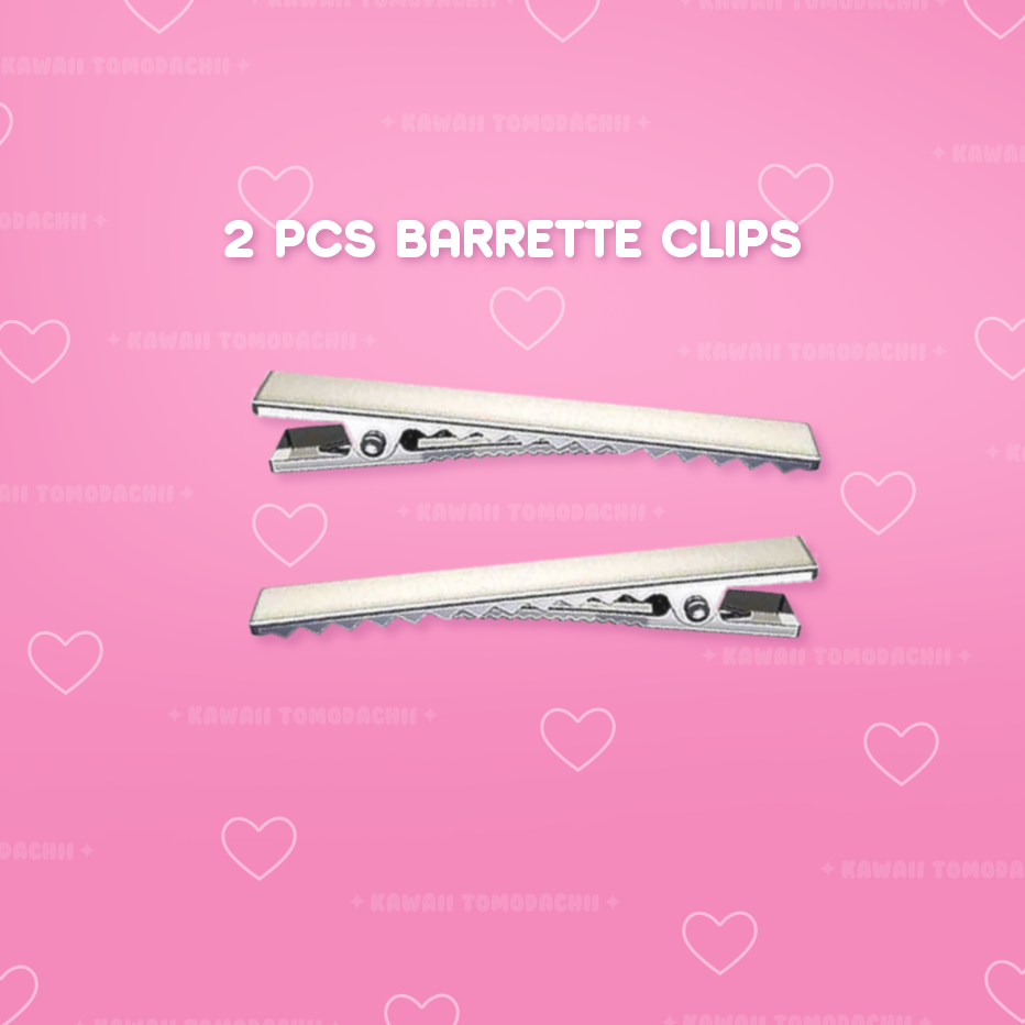 2 PCS 2.24" ALLIGATOR CLIPS  / HAIR CLIPS FOR DIY BARRETTES