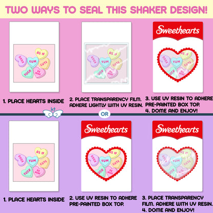 Candy Heart Box Shaker Mold - Make Your Own Realistic Candy Heart Box!