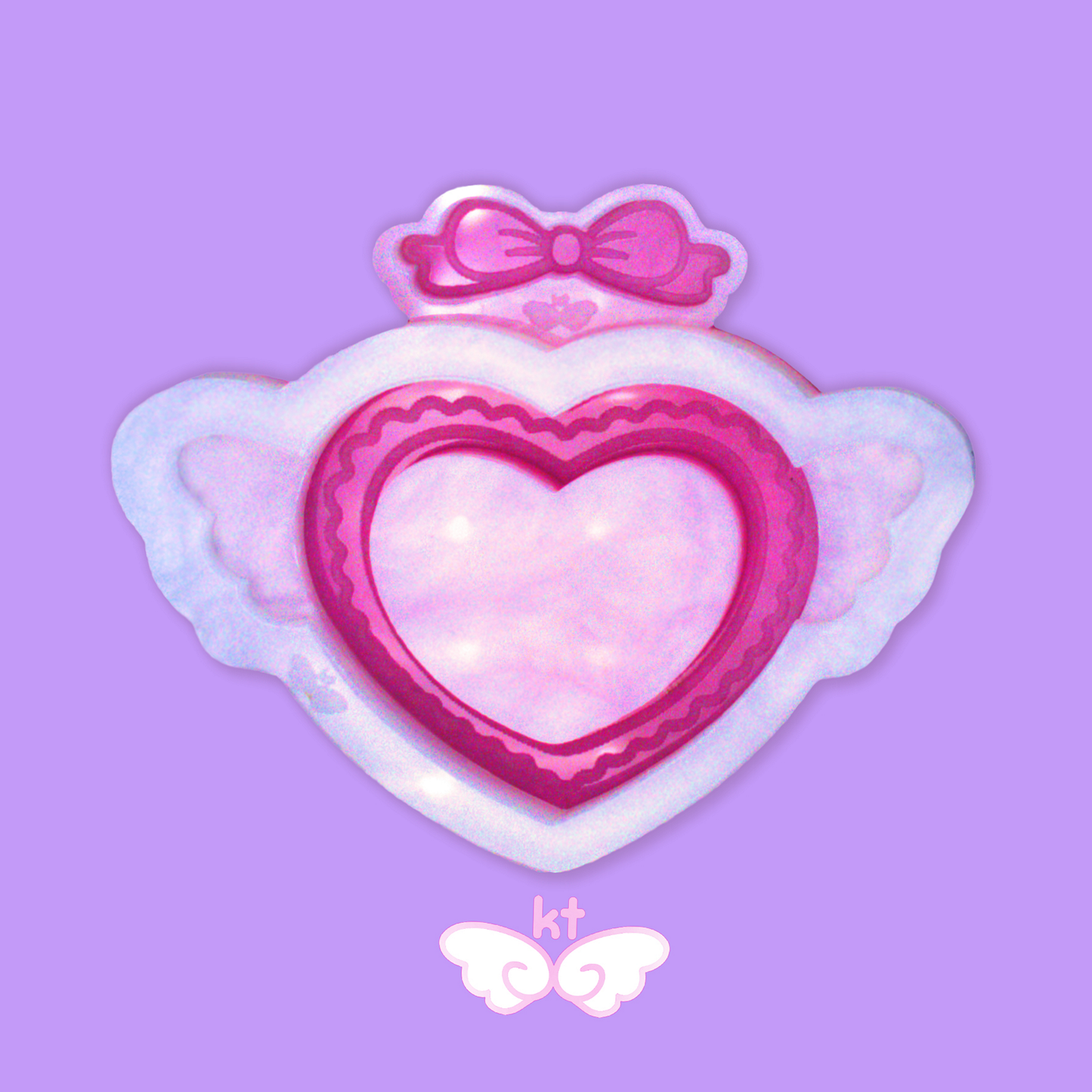 Heart With Wings & Bow Shaker Mold