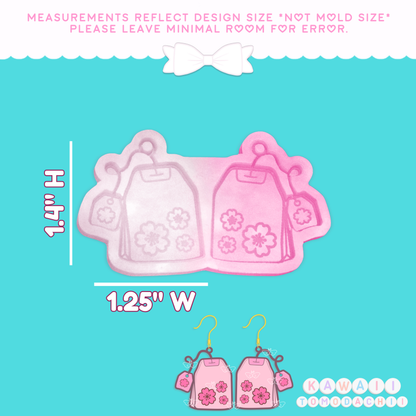 Sakura Cherry Blossom Teabag Earring Mold
