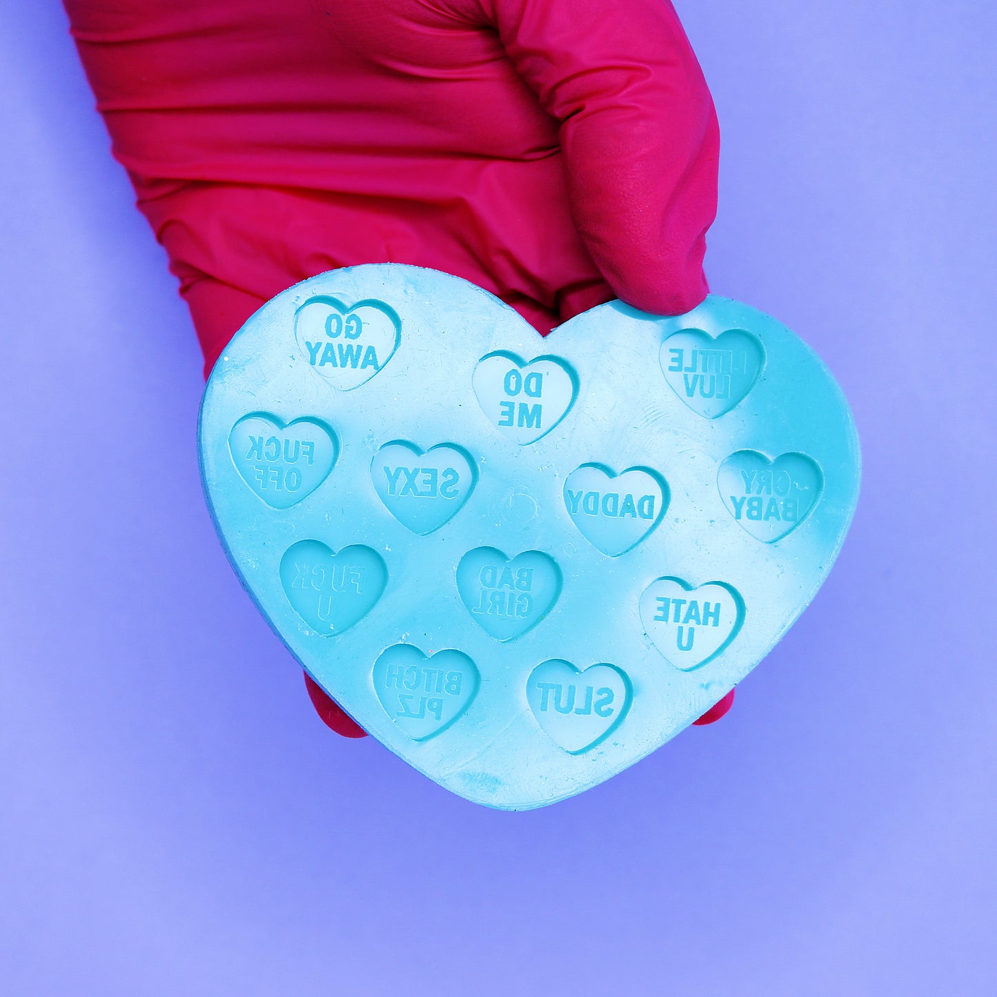 Candy Heart Bits Silicone Mold For Epoxy Resin Casting - Naughty & Nice Variations