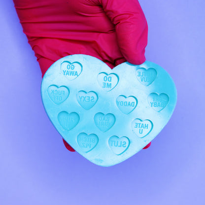 Candy Heart Bits Silicone Mold For Epoxy Resin Casting - Naughty & Nice Variations