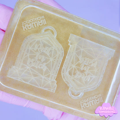 HOLO Tombstone Earrings "Rest In Bitch" Mold