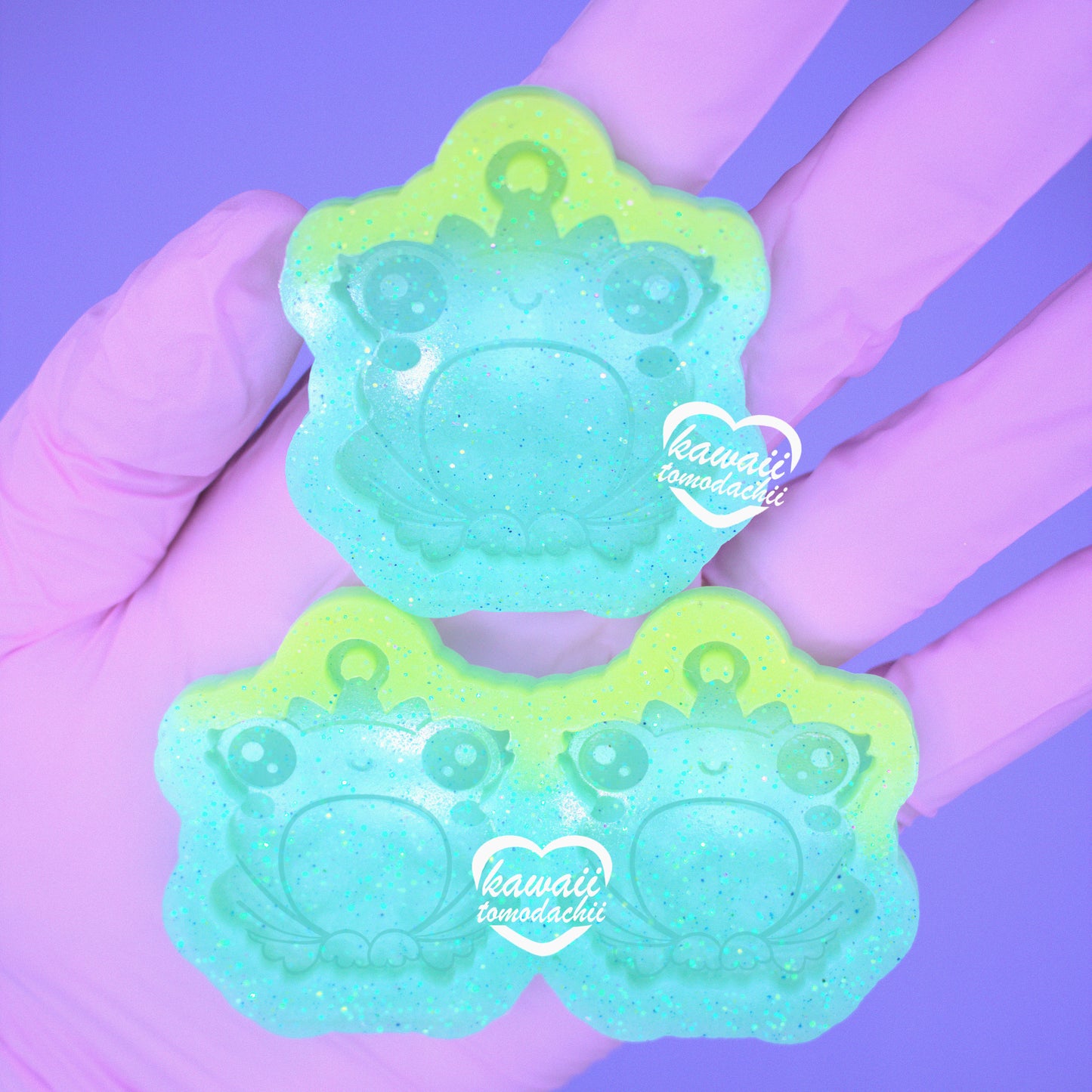 Kawaii Frog Pendant & Earrings Molds