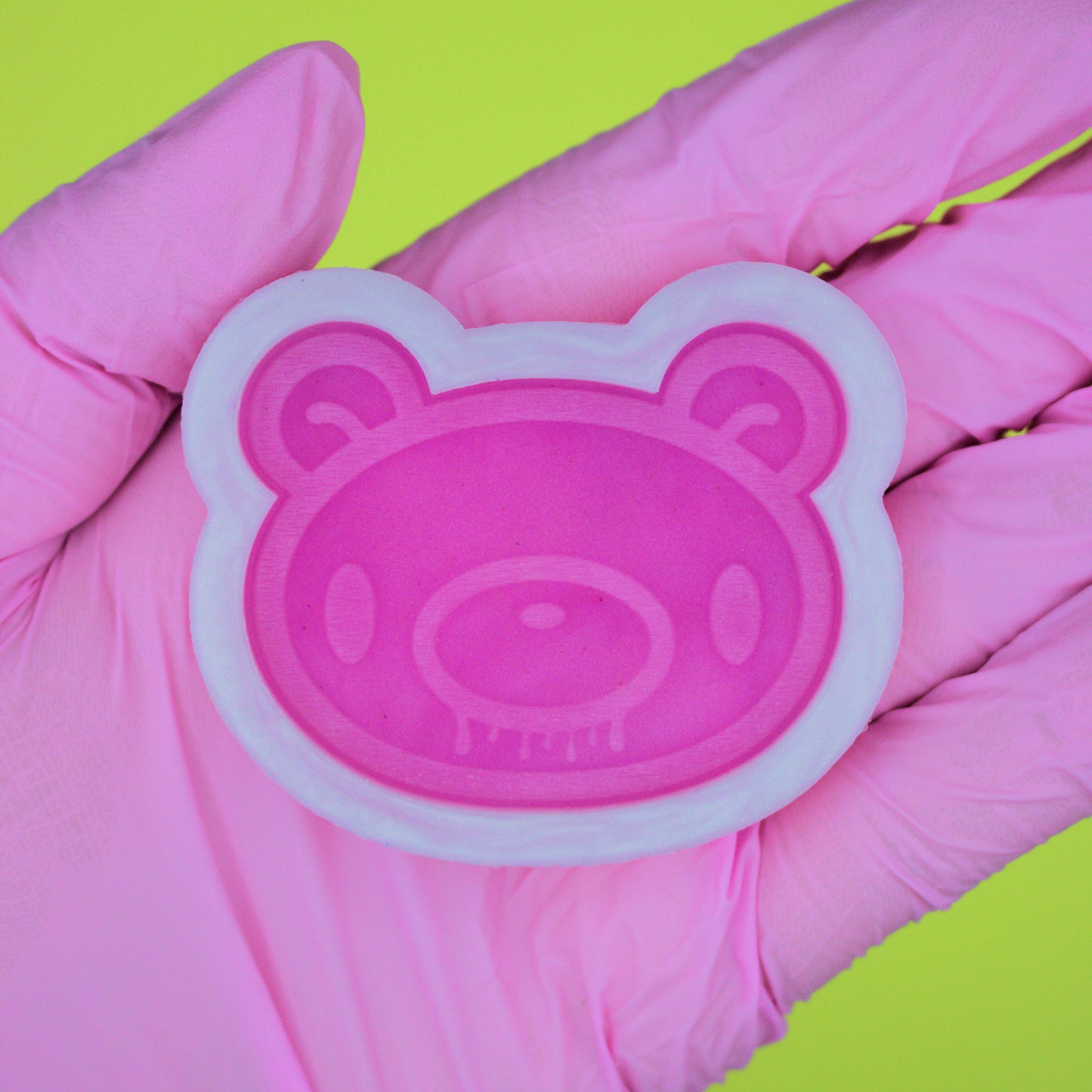 Bloody Bear Head Flat Design Silicone Mold